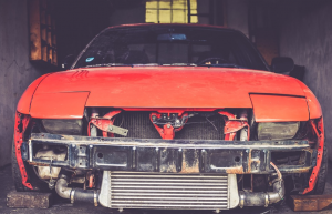 a broken car