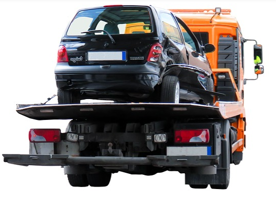 a towed car